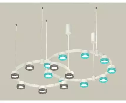 Подвесная люстра Ambrella light Techno Ring с композитным хрусталем Traditional DIY