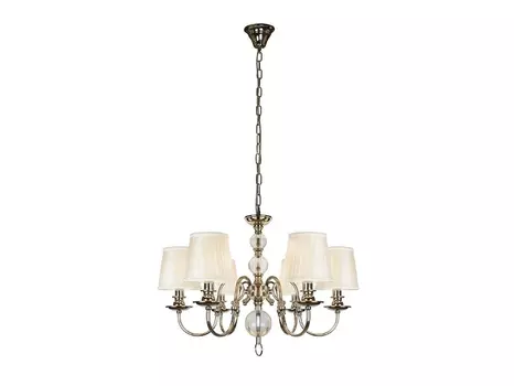 Подвесная люстра iLamp Armonia P2510-6 Никель+беж