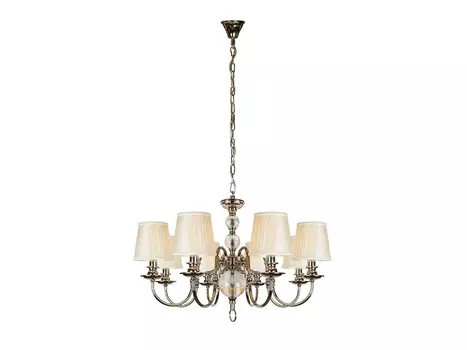 Подвесная люстра iLamp Armonia P2510-8 Никель+беж