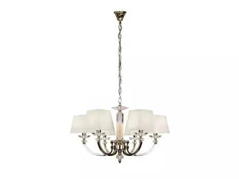 Подвесная люстра iLamp Blues P9404-6 Никель+белый