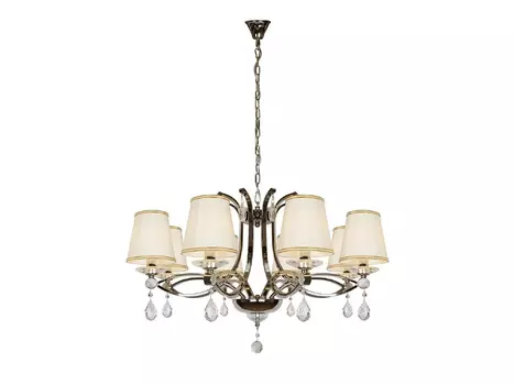 Подвесная люстра iLamp Cenro P7505-8 Никель+белый