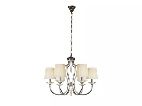 Подвесная люстра iLamp Charm P2508-6 Никель+беж