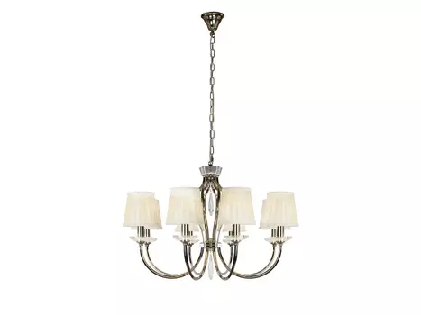 Подвесная люстра iLamp Charm P2508-8 Никель+беж