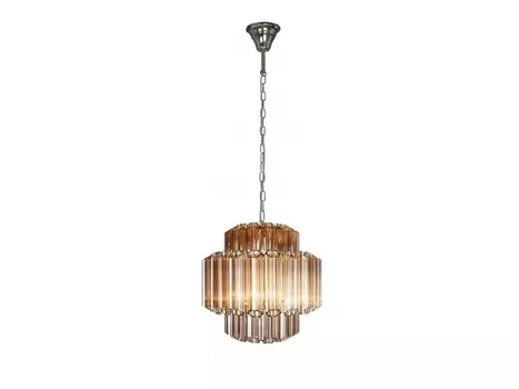 Подвесная люстра iLamp Destiny MD0267-4B CHROME+BROWN