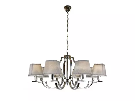 Подвесная люстра iLamp Hilton 6943-8+4 Хром+серый