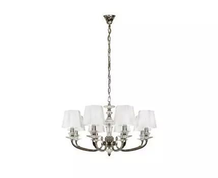 Подвесная люстра iLamp Holywood P9399-8 Никель+белый