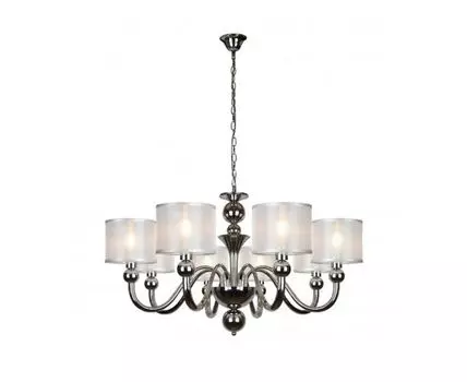 Подвесная люстра iLamp Spring RM1690/8 Хром (хром, белый)