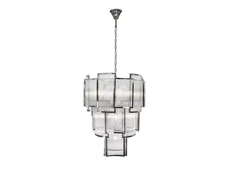 Подвесная люстра iLamp Tribeca MD0276-11 CHROME+SMOKY GRAY