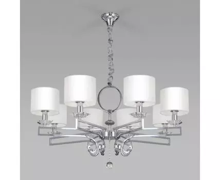 Подвесная люстра с абажурами 60113/8 хром