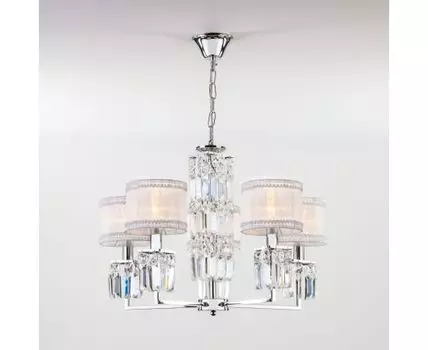 Подвесная люстра с хрусталем 10099/5 хром