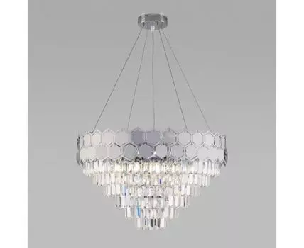 Подвесная люстра с хрусталем 10113/8 хром/прозрачный хрусталь Strotskis