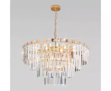 Подвесная люстра с хрусталем 10130/10 золото