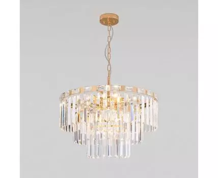 Подвесная люстра с хрусталем 10130/8 золото