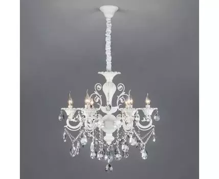 Подвесная люстра с хрусталем 294/6 белый