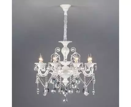 Подвесная люстра с хрусталем 294/8 белый