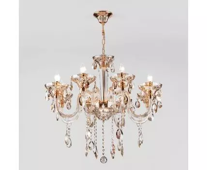 Подвесная люстра с хрусталем 310/8 золото