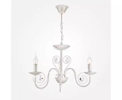 Подвесная люстра с хрусталем 60018/3 белый с золотом