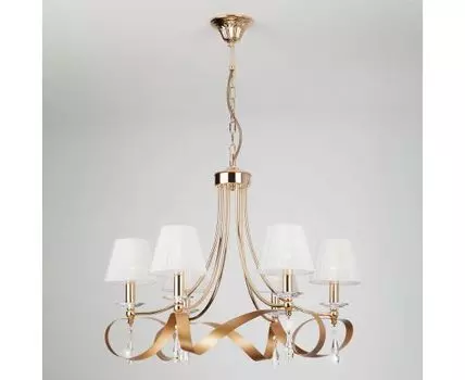 Подвесная люстра с тканевыми абажурами 60063/6 золото
