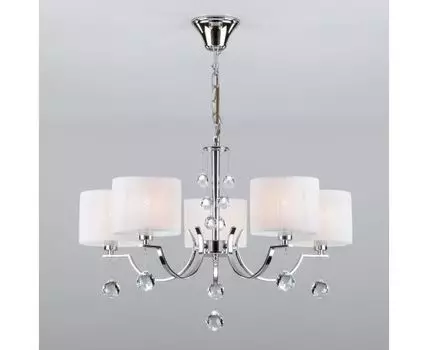 Подвесная люстра с тканевыми абажурами 60095/5 хром