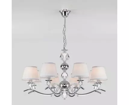 Подвесная люстра с тканевыми абажурами 60097/8 хром
