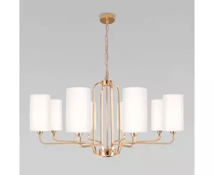 Подвесная люстра с тканевыми абажурами 60128/8 золото