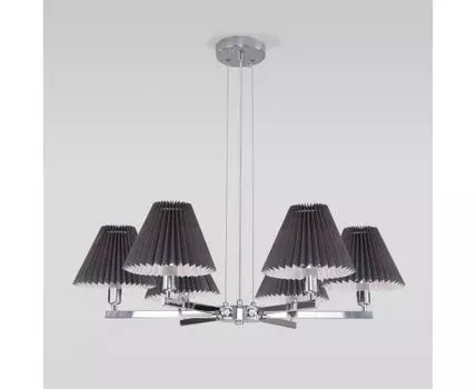 Подвесная люстра с тканевыми абажурами 60136/6 хром/графит