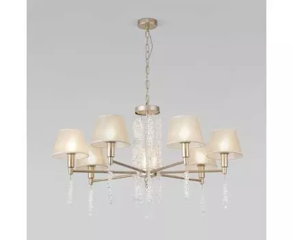 Подвесная люстра с тканевыми абажурами 60148/7 матовое золото