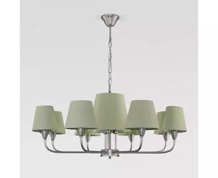 Подвесная люстра с тканевыми абажурами 60153 никель