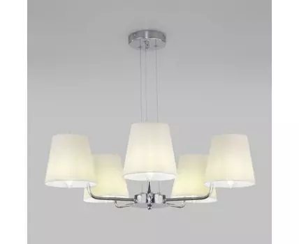 Подвесная люстра с тканевыми абажурами 60155/5 хром