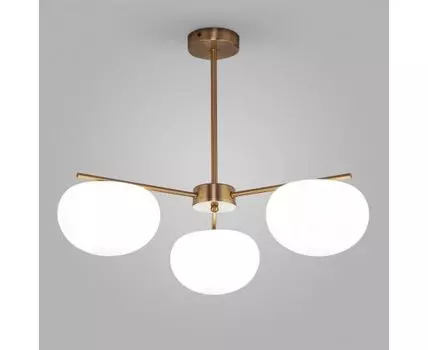 Подвесная люстра со стеклянными плафонами 30190/3 латунь