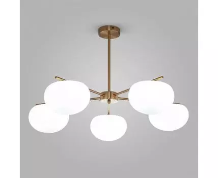 Подвесная люстра со стеклянными плафонами 30190/5 латунь