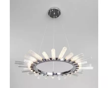 Подвесная люстра со стеклянными плафонами 558 хром