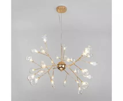 Подвесная люстра со стеклянными плафонами 564 золото