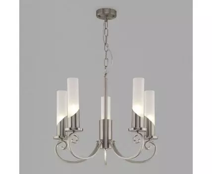 Подвесная люстра со стеклянными плафонами 60117/5 никель