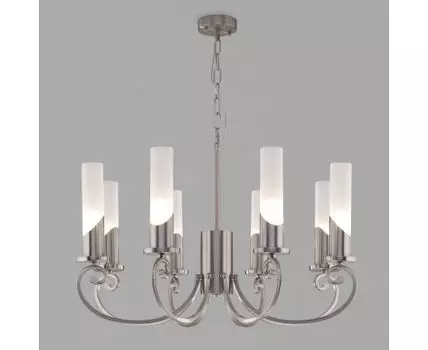 Подвесная люстра со стеклянными плафонами 60117/8 никель