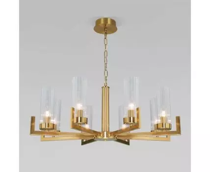Подвесная люстра со стеклянными плафонами 60133/8 латунь