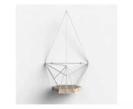 Подвесное кашпо Шаттл в белом цвете (28)