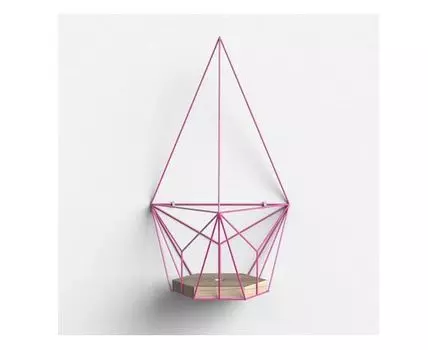 Подвесное кашпо Шаттл в розовом цвете (28)