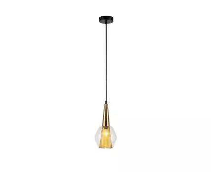 Подвесной светильник (черный, оранжевый)