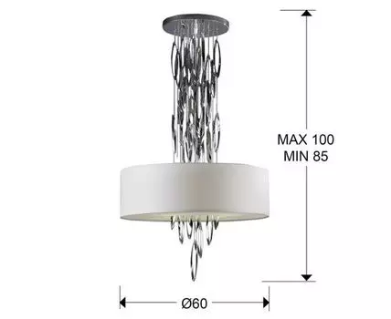 Подвесной светильник Domo 4L блестящий хром