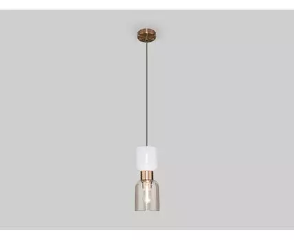 Подвесной светильник Eurosvet Tandem 50118/1 (латунный, янтарь)