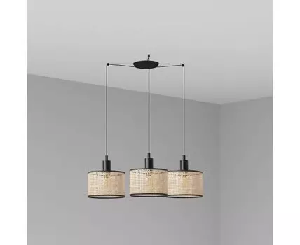 Подвесной светильник Mambo черный/ротанг 21 3L