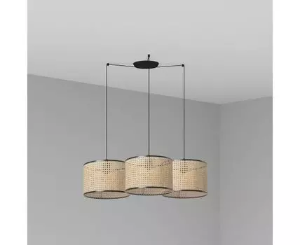 Подвесной светильник Mambo черный/ротанг 32 3L