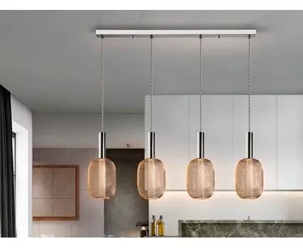 Подвесной светильник Micron 4L хром/золото