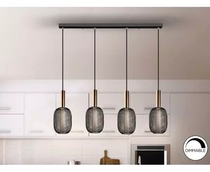 Подвесной светильник Micron 4L золотой/черный