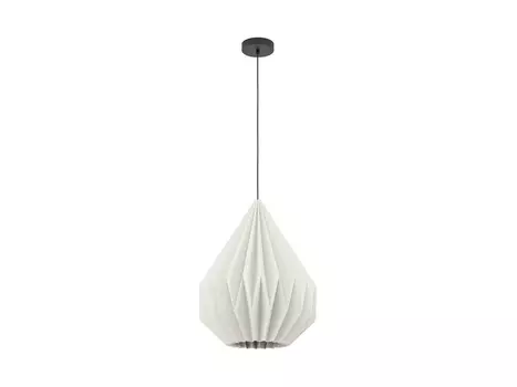 Подвесной светильник MINTING, 1X25W (E27), D450, сталь, черный/бумага, белый, 43933