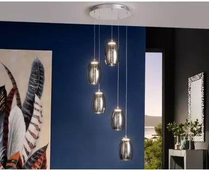 Подвесной светильник Nebula LED 5L хром