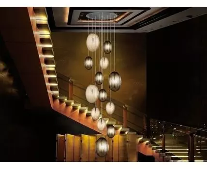 Подвесной светильник Ovila дымчатый/янтарный 13L