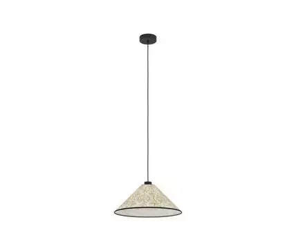 Подвесной светильник OXPARK, 1X25W (E27), черный/текстиль, 43942