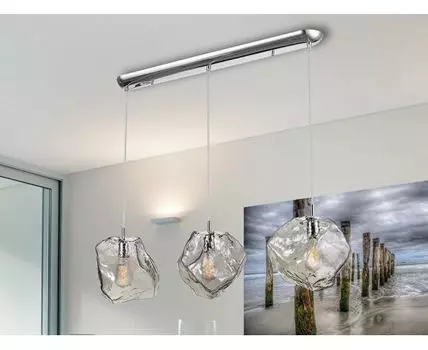 Подвесной светильник Petra 3L E27 хром